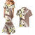 Aloha Hawaii Festive Couples Matching Mermaid Dress and Hawaiian Shirt Frangipani Lace Classic - Beige