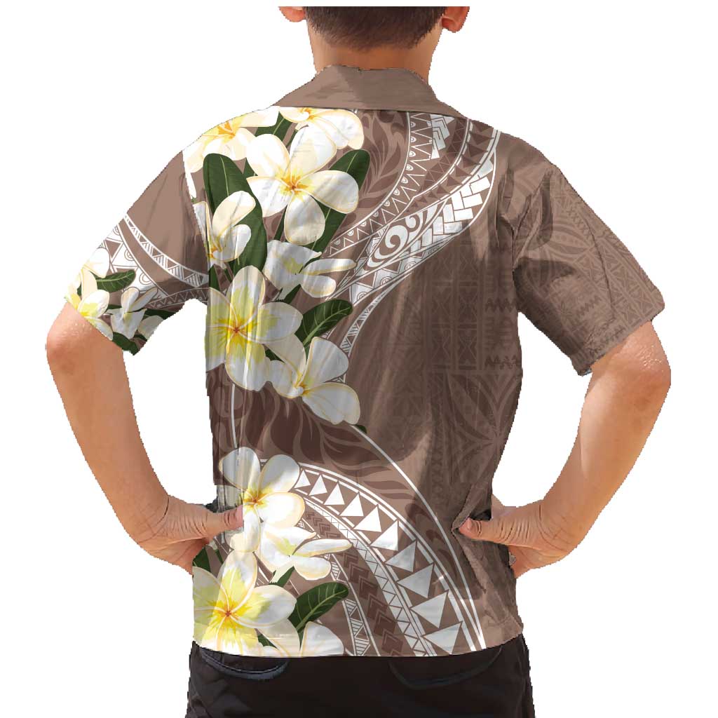 Aloha Hawaii Festive Family Matching Mermaid Dress and Hawaiian Shirt Frangipani Lace Classic - Beige LT7 - Polynesian Pride