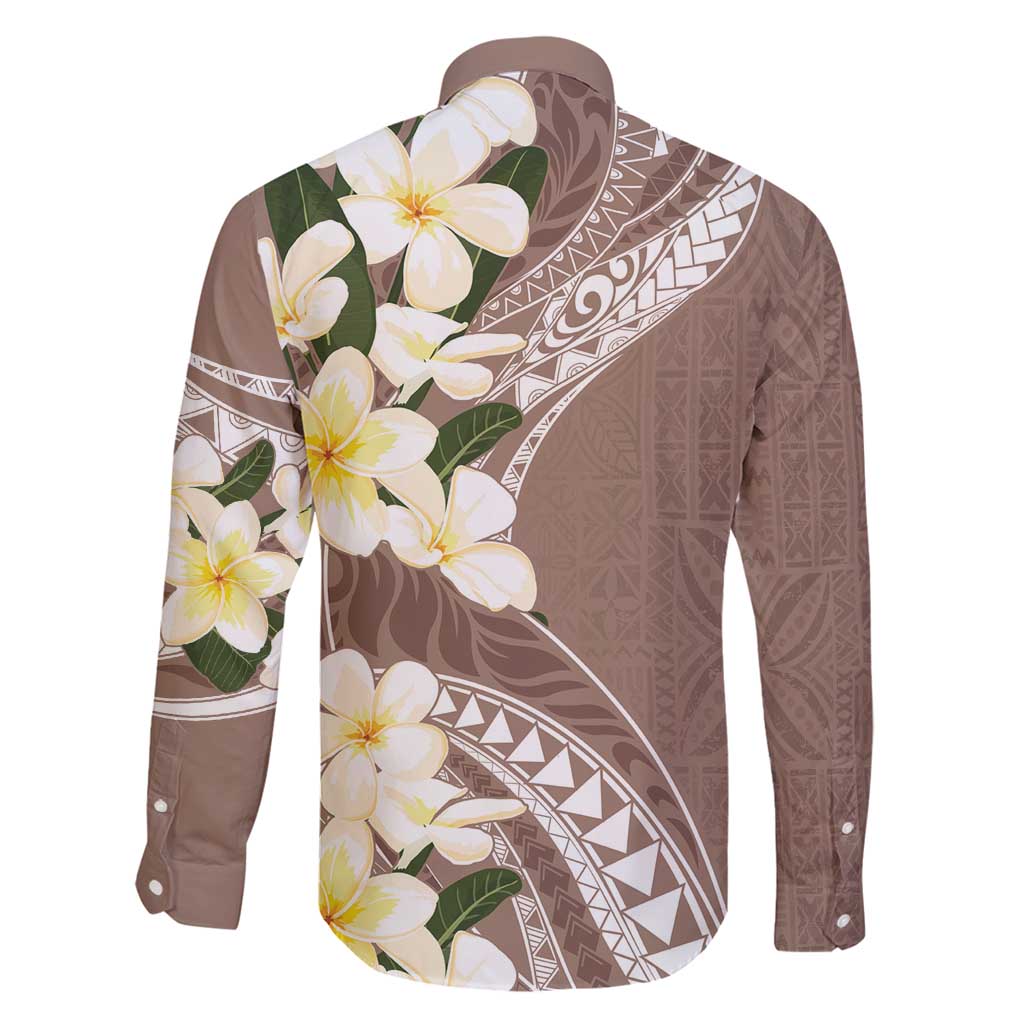 Aloha Hawaii Festive Family Matching Mermaid Dress and Hawaiian Shirt Frangipani Lace Classic - Beige LT7 - Polynesian Pride