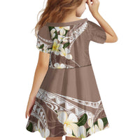 Aloha Hawaii Festive Family Matching Off Shoulder Short Dress and Hawaiian Shirt Frangipani Lace Classic - Beige LT7 - Polynesian Pride