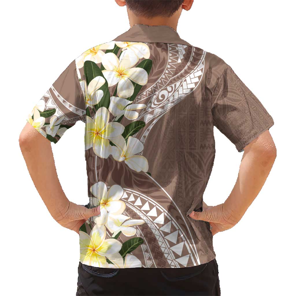 Aloha Hawaii Festive Family Matching Short Sleeve Bodycon Dress and Hawaiian Shirt Frangipani Lace Classic - Beige LT7 - Polynesian Pride
