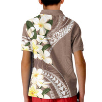 Aloha Hawaii Festive Kid Polo Shirt Frangipani Lace Classic - Beige
