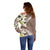 Aloha Hawaii Festive Off Shoulder Sweater Frangipani Lace Classic - Beige