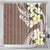 Aloha Hawaii Festive Shower Curtain Frangipani Lace Classic - Beige