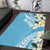 Aloha Hawaii Festive Area Rug Frangipani Lace Classic - Turquoise