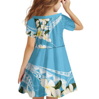 Aloha Hawaii Festive Family Matching Puletasi and Hawaiian Shirt Frangipani Lace Classic - Turquoise