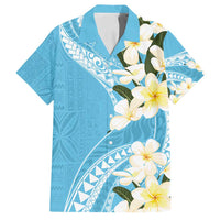 Aloha Hawaii Festive Family Matching Tank Maxi Dress and Hawaiian Shirt Frangipani Lace Classic - Turquoise
