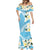 Aloha Hawaii Festive Mermaid Dress Frangipani Lace Classic - Turquoise