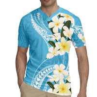 Aloha Hawaii Festive Rugby Jersey Frangipani Lace Classic - Turquoise