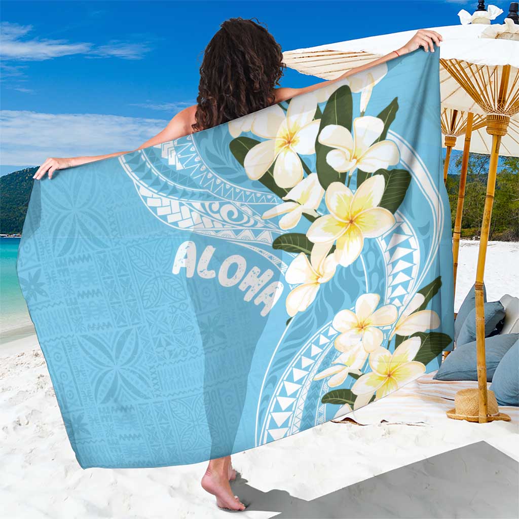 Aloha Hawaii Festive Sarong Frangipani Lace Classic - Turquoise