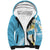 Aloha Hawaii Festive Sherpa Hoodie Frangipani Lace Classic - Turquoise