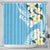 Aloha Hawaii Festive Shower Curtain Frangipani Lace Classic - Turquoise