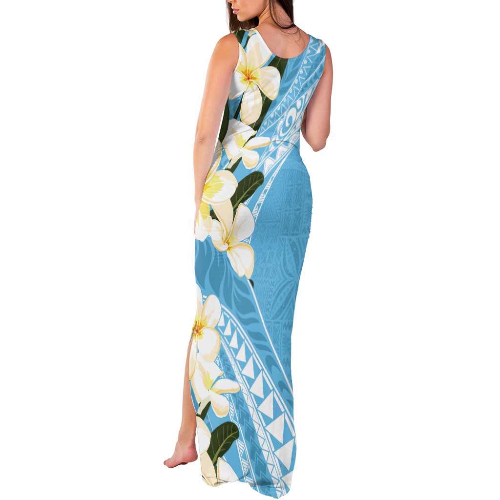 Aloha Hawaii Festive Tank Maxi Dress Frangipani Lace Classic - Turquoise LT7 - Polynesian Pride