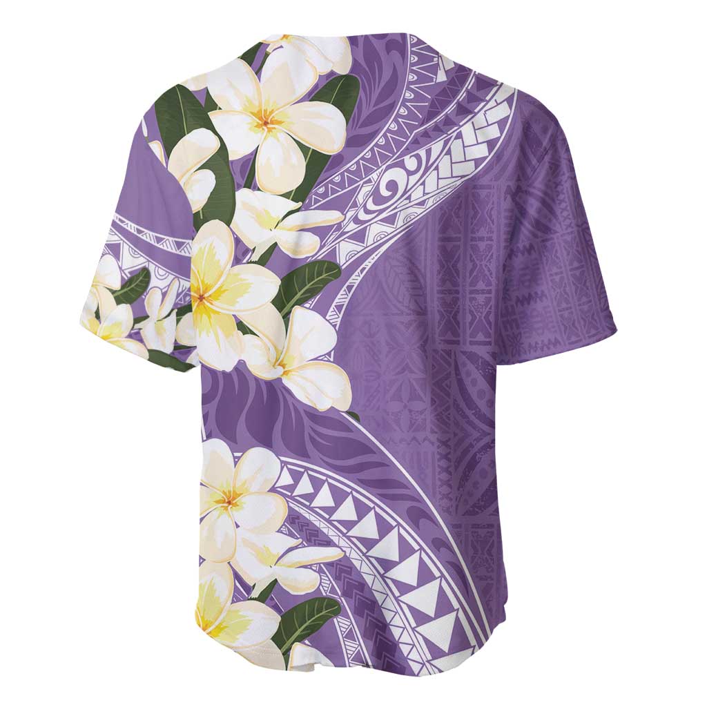Aloha Hawaii Festive Baseball Jersey Frangipani Lace Classic - Lavender LT7 - Polynesian Pride