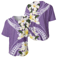Aloha Hawaii Festive Baseball Jersey Frangipani Lace Classic - Lavender LT7 - Polynesian Pride