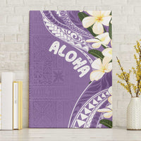 Aloha Hawaii Festive Canvas Wall Art Frangipani Lace Classic - Lavender