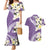 Aloha Hawaii Festive Couples Matching Mermaid Dress and Hawaiian Shirt Frangipani Lace Classic - Lavender