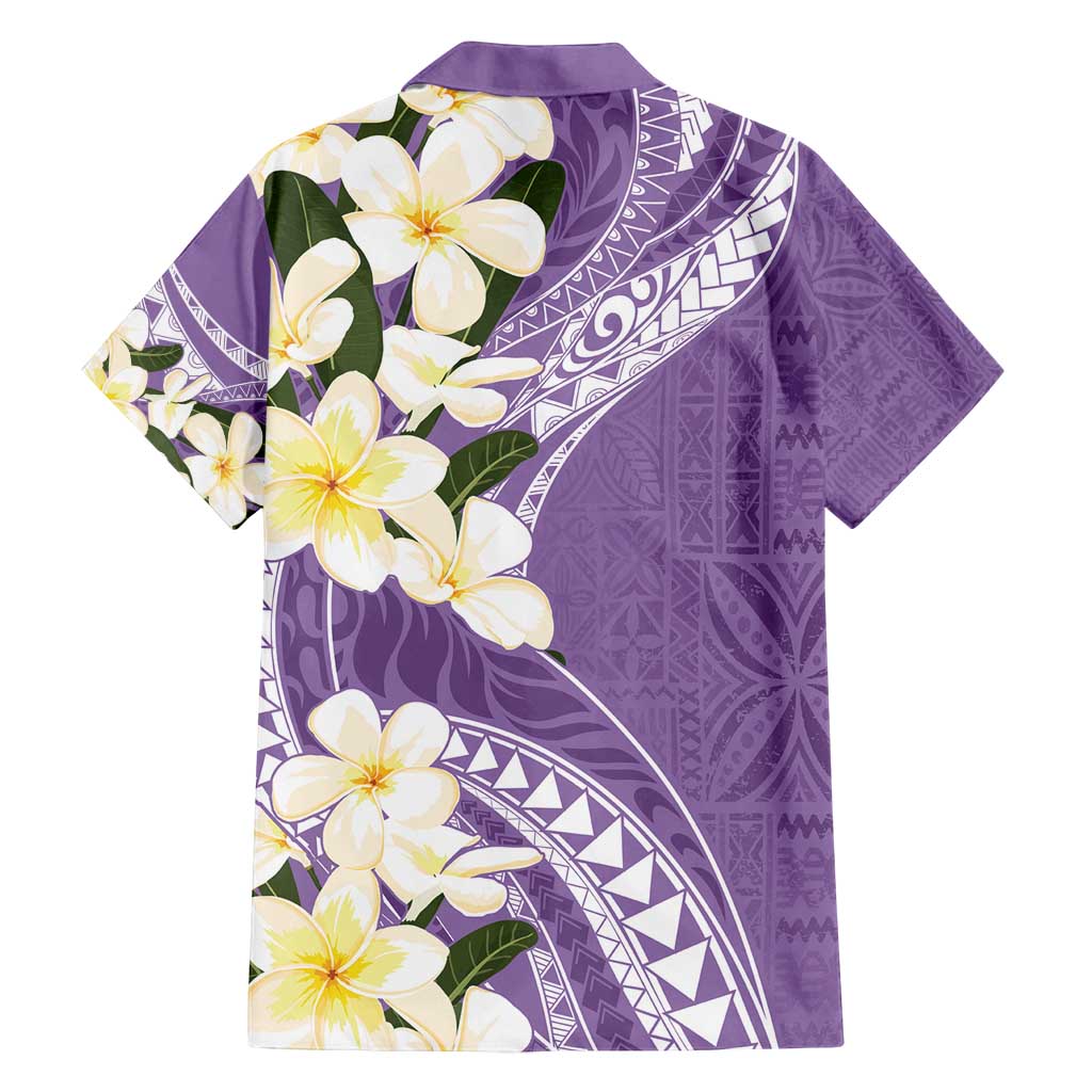 Aloha Hawaii Festive Family Matching Off Shoulder Maxi Dress and Hawaiian Shirt Frangipani Lace Classic - Lavender