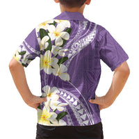 Aloha Hawaii Festive Family Matching Short Sleeve Bodycon Dress and Hawaiian Shirt Frangipani Lace Classic - Lavender LT7 - Polynesian Pride