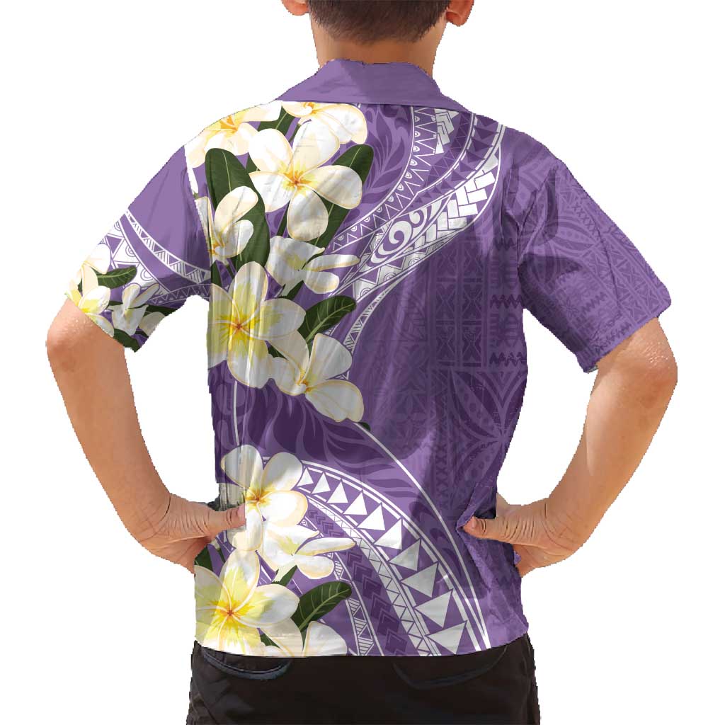 Aloha Hawaii Festive Family Matching Tank Maxi Dress and Hawaiian Shirt Frangipani Lace Classic - Lavender LT7 - Polynesian Pride
