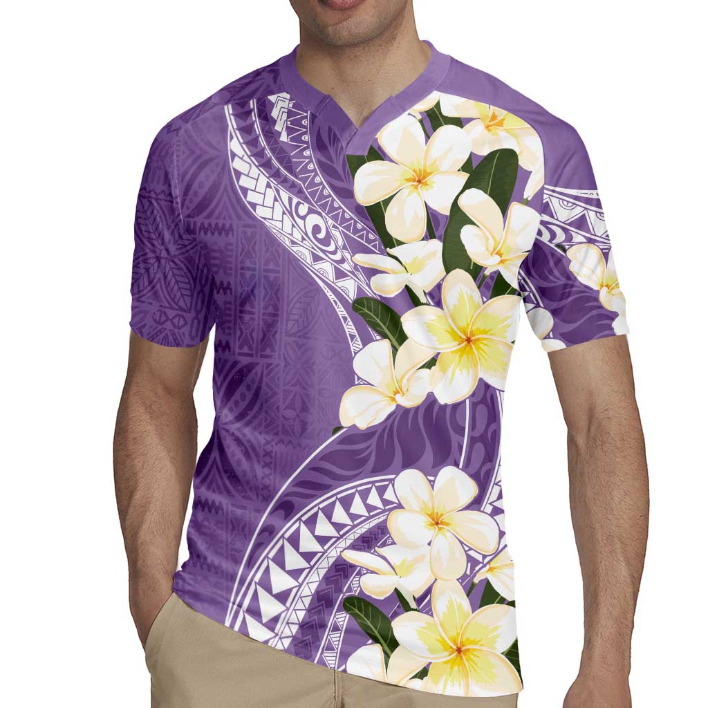 Aloha Hawaii Festive Rugby Jersey Frangipani Lace Classic - Lavender