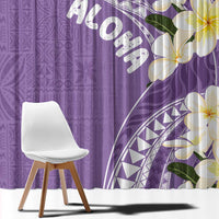 Aloha Hawaii Festive Window Curtain Frangipani Lace Classic - Lavender