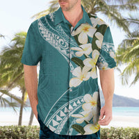 Aloha Hawaii Festive Hawaiian Shirt Frangipani Lace Classic - Teal