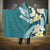 Aloha Hawaii Festive Hooded Blanket Frangipani Lace Classic - Teal