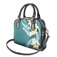Aloha Hawaii Festive Shoulder Handbag Frangipani Lace Classic - Teal