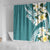 Aloha Hawaii Festive Shower Curtain Frangipani Lace Classic - Teal