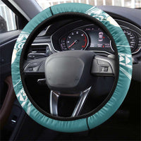 Aloha Hawaii Festive Steering Wheel Cover Frangipani Lace Classic - Teal