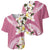 Aloha Hawaii Festive Baseball Jersey Frangipani Lace Classic - Rosy