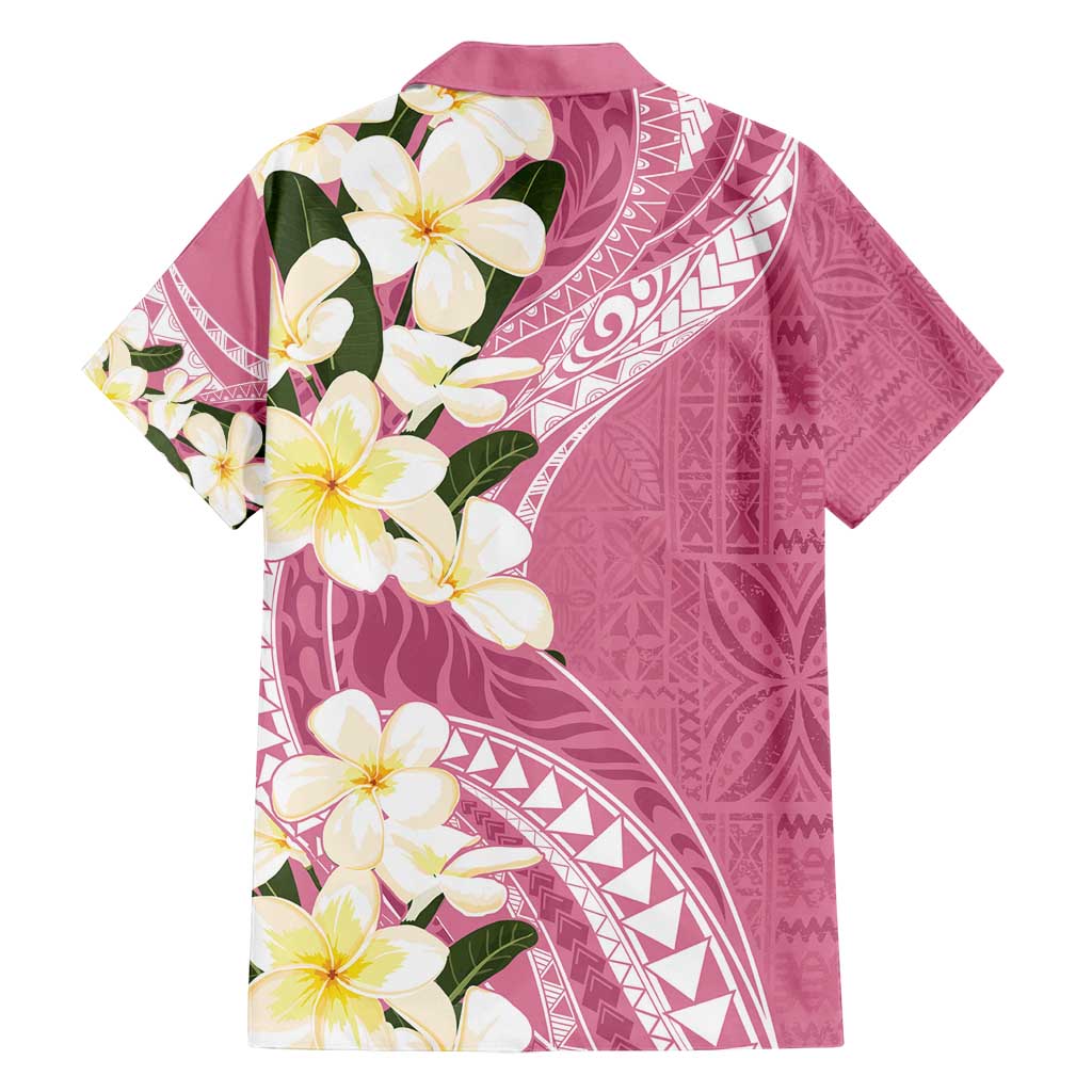 Aloha Hawaii Festive Family Matching Off Shoulder Maxi Dress and Hawaiian Shirt Frangipani Lace Classic - Rosy LT7 - Polynesian Pride