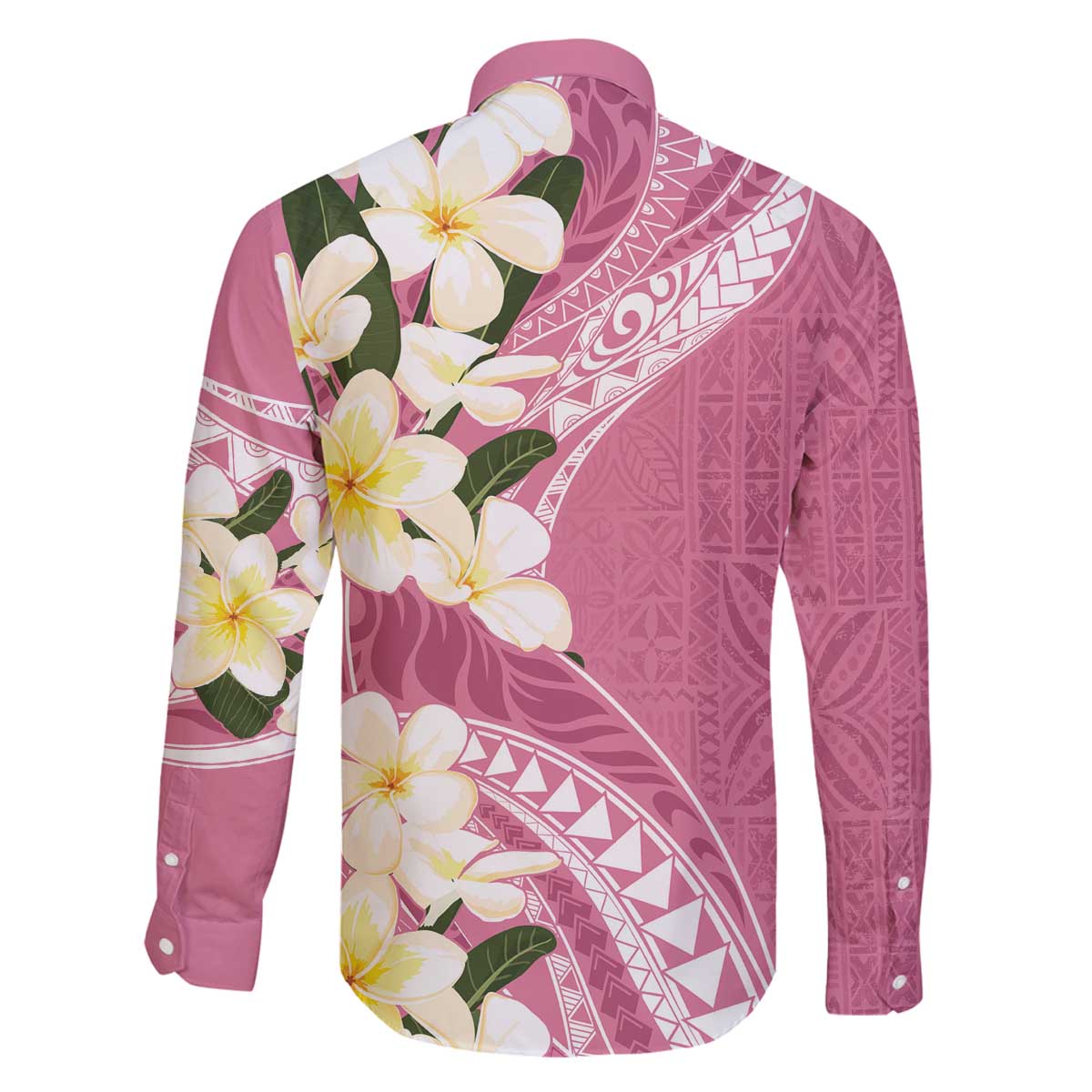 Aloha Hawaii Festive Family Matching Off Shoulder Short Dress and Hawaiian Shirt Frangipani Lace Classic - Rosy LT7 - Polynesian Pride
