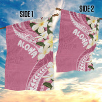 Aloha Hawaii Festive Garden Flag Frangipani Lace Classic - Rosy