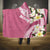 Aloha Hawaii Festive Hooded Blanket Frangipani Lace Classic - Rosy