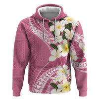 Aloha Hawaii Festive Hoodie Frangipani Lace Classic - Rosy