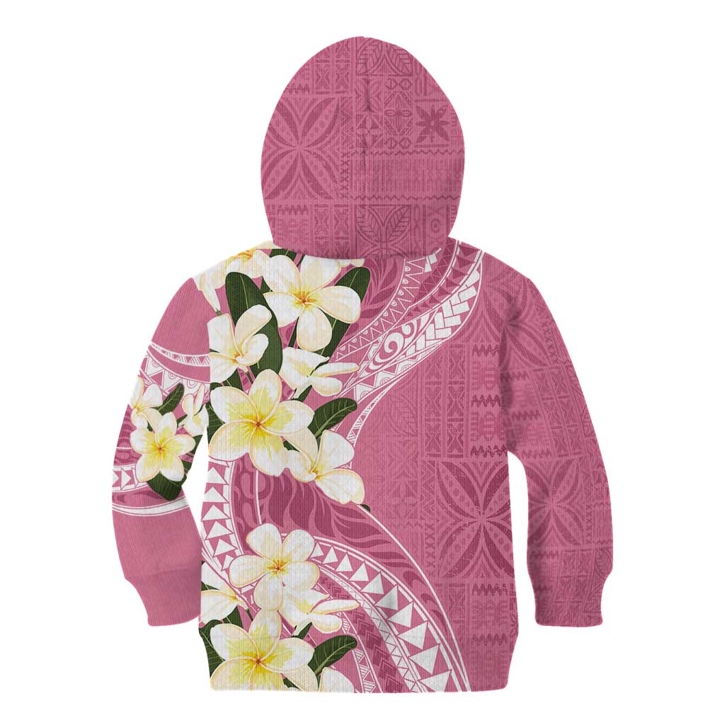 Aloha Hawaii Festive Kid Hoodie Frangipani Lace Classic - Rosy