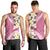 Aloha Hawaii Festive Men Tank Top Frangipani Lace Classic - Rosy