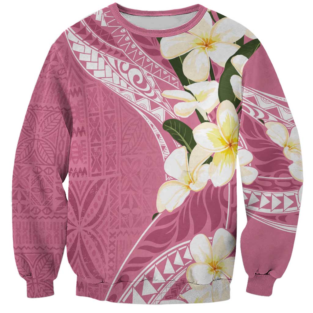 Aloha Hawaii Festive Sweatshirt Frangipani Lace Classic - Rosy LT7 Unisex Pink - Polynesian Pride