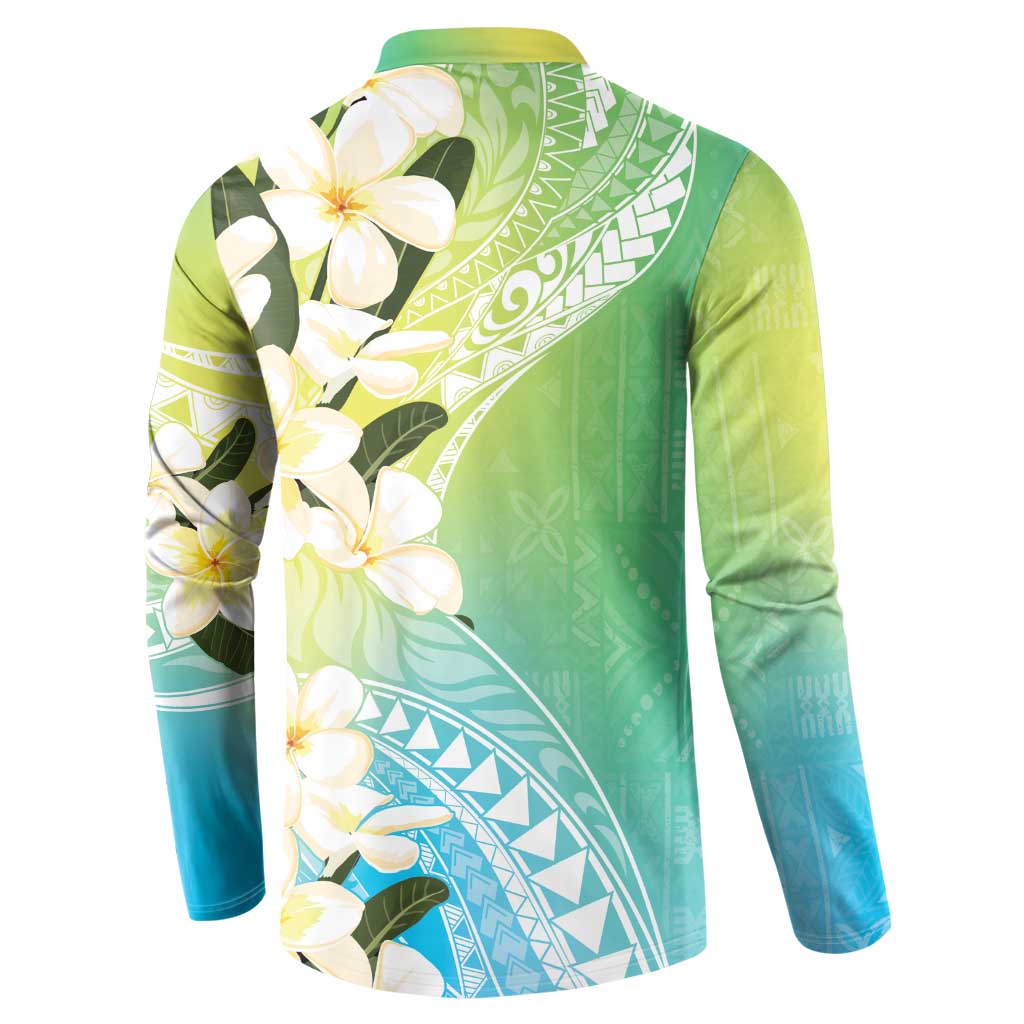 Aloha Hawaii Festive Button Sweatshirt Frangipani Lace Classic - Summer Vibes