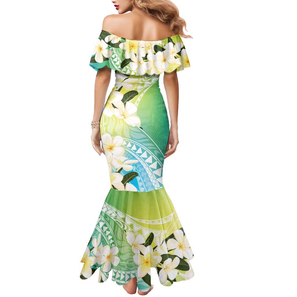 Aloha Hawaii Festive Family Matching Mermaid Dress and Hawaiian Shirt Frangipani Lace Classic - Summer Vibes LT7 - Polynesian Pride