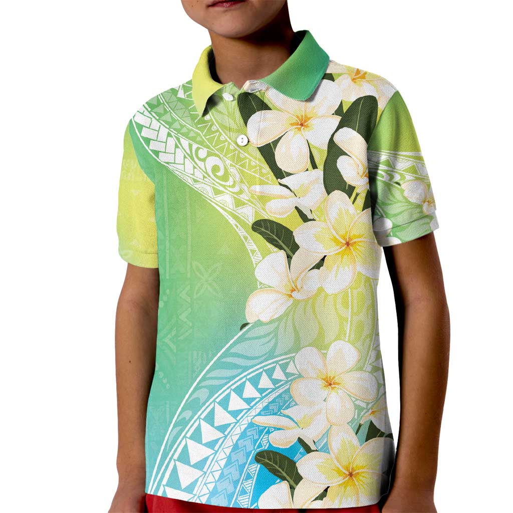 Aloha Hawaii Festive Kid Polo Shirt Frangipani Lace Classic - Summer Vibes