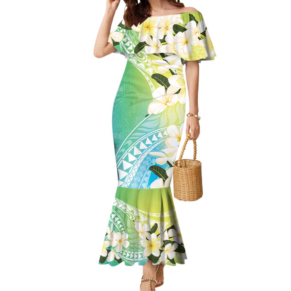 Aloha Hawaii Festive Mermaid Dress Frangipani Lace Classic - Summer Vibes