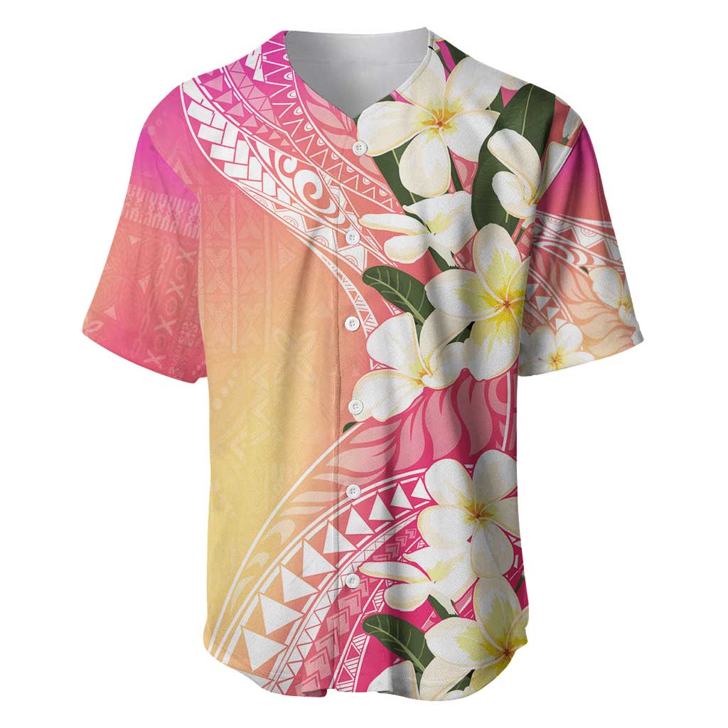Aloha Hawaii Festive Baseball Jersey Frangipani Lace Classic - Spring Vibes LT7 Colorful - Polynesian Pride