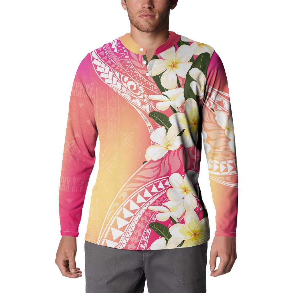 Aloha Hawaii Festive Button Sweatshirt Frangipani Lace Classic - Spring Vibes