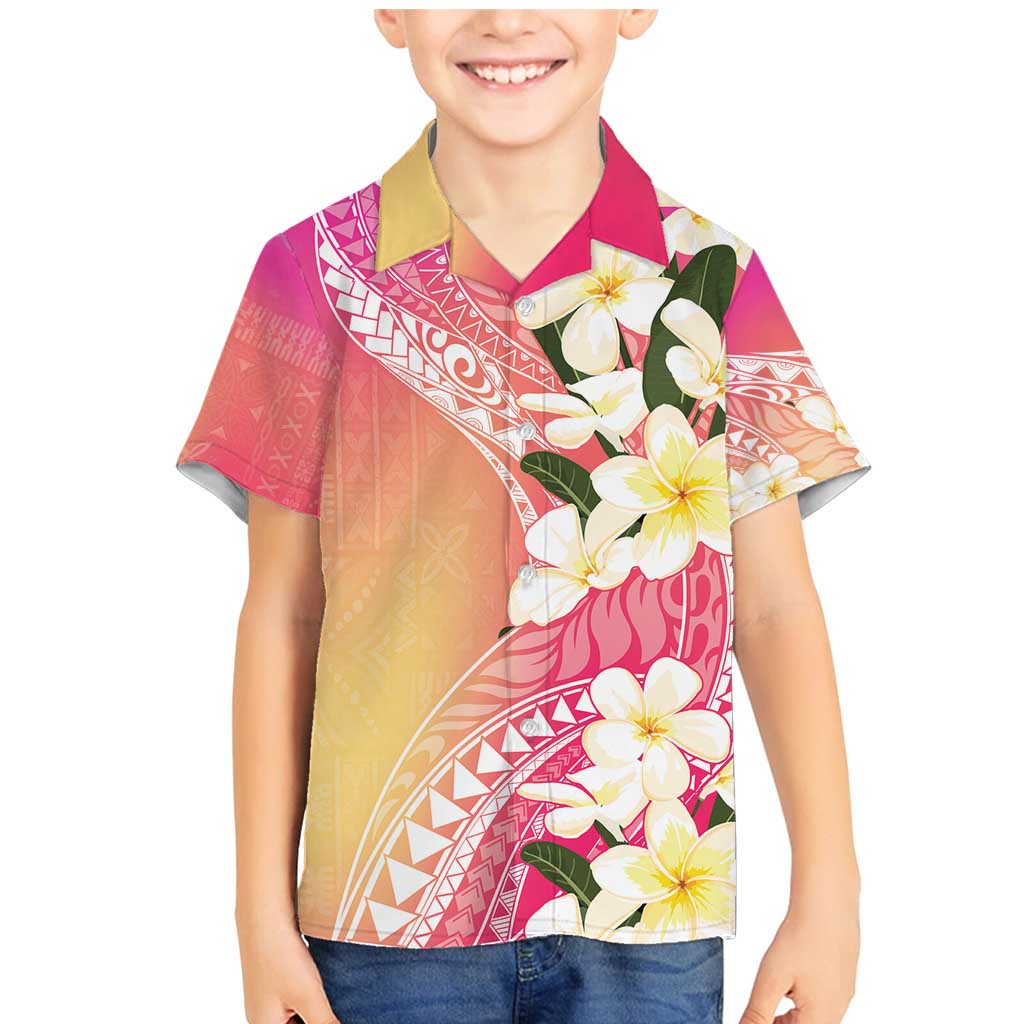 Aloha Hawaii Festive Family Matching Mermaid Dress and Hawaiian Shirt Frangipani Lace Classic - Spring Vibes LT7 Son's Shirt Colorful - Polynesian Pride