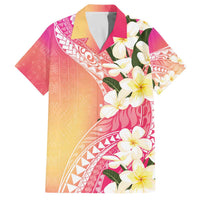 Aloha Hawaii Festive Family Matching Puletasi and Hawaiian Shirt Frangipani Lace Classic - Spring Vibes LT7 Dad's Shirt - Short Sleeve Colorful - Polynesian Pride