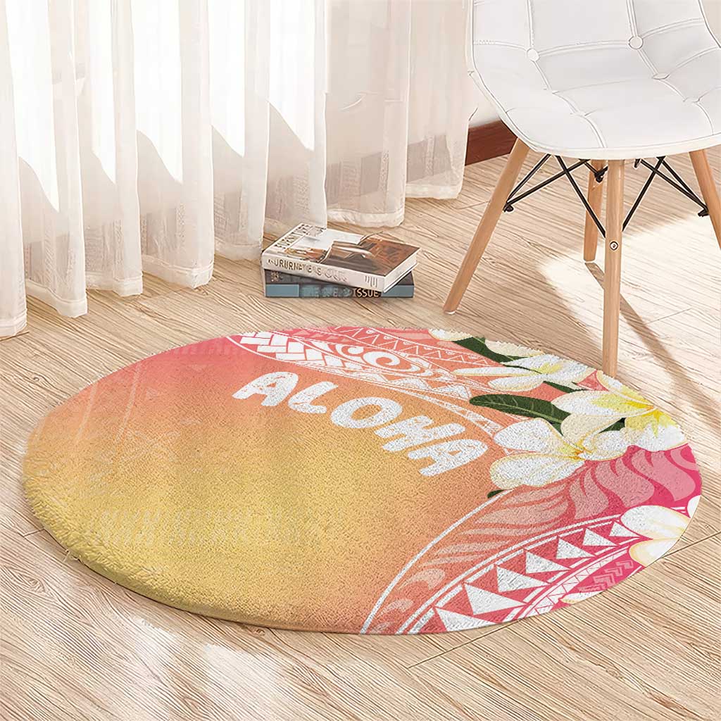 Aloha Hawaii Festive Round Carpet Frangipani Lace Classic - Spring Vibes