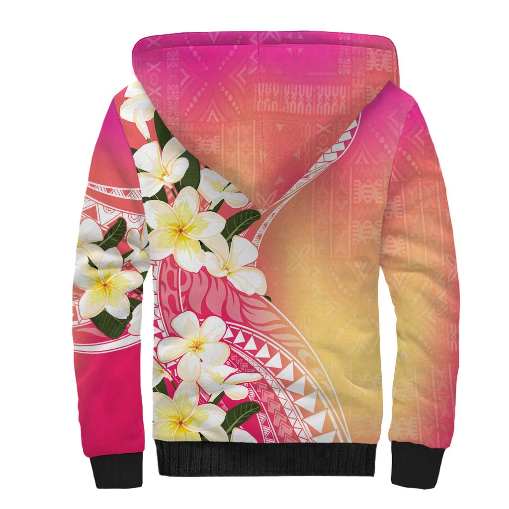 Aloha Hawaii Festive Sherpa Hoodie Frangipani Lace Classic - Spring Vibes
